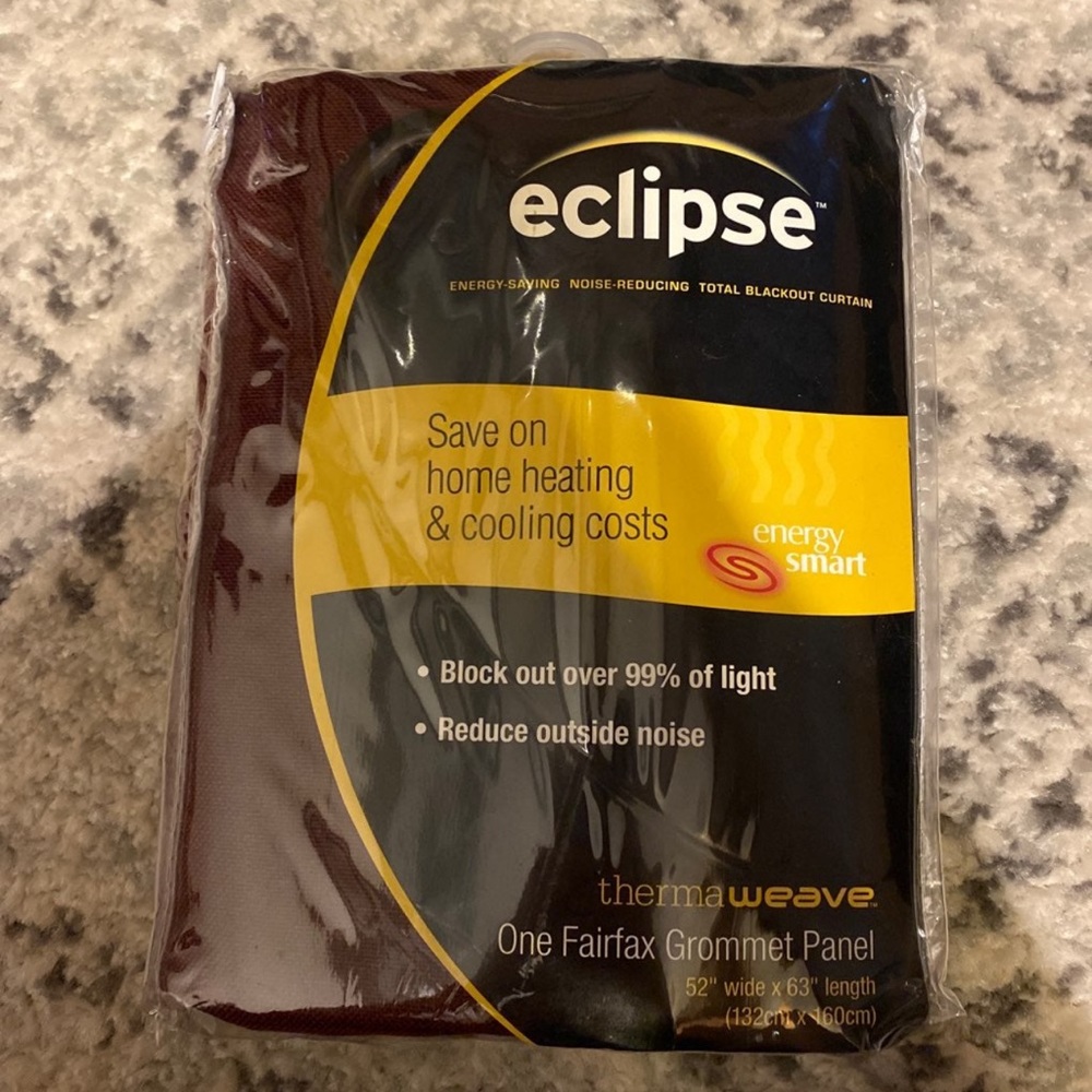 NEW Eclipse Blackout Curtains Maroon